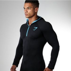 Men’s Black Gymshark Onyx Quarter-Zip Hoodie
